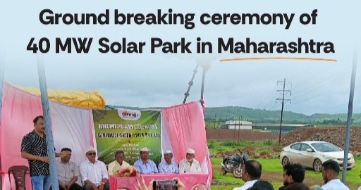 Ground Breaking ceremony of 40 MW Solar Park in Mharashtra